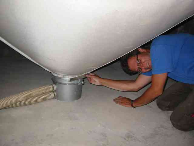 Ansaugtopf am Pelletsilo